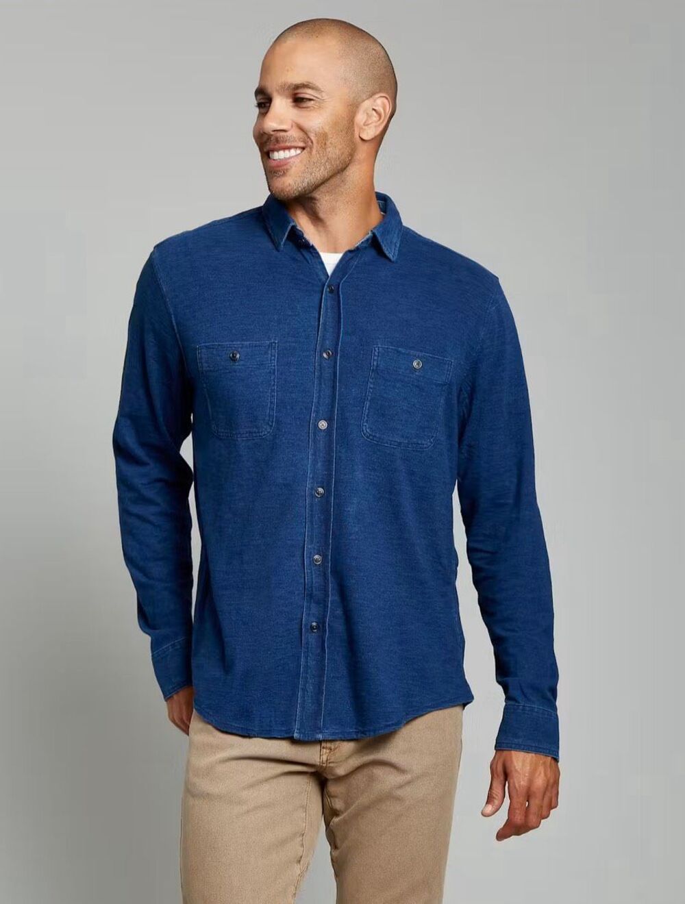 Faherty knit seasons long sleeve shirt , Lrg $128 E21